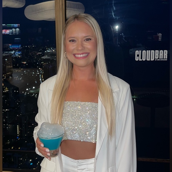 Silver Rhinestone Crop Top - Picture 8 of 8